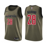 Men's Nike Washington Wizards #28 Ian Mahinmi Swingman Green Salute to Service NBA Jersey