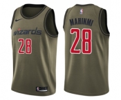 Men's Nike Washington Wizards #28 Ian Mahinmi Swingman Green Salute to Service NBA Jersey