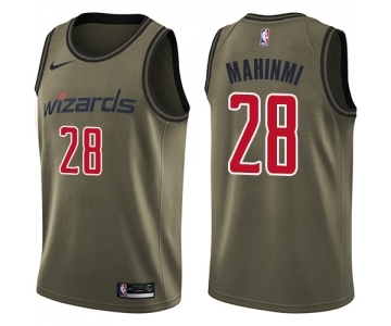 Men's Nike Washington Wizards #28 Ian Mahinmi Swingman Green Salute to Service NBA Jersey