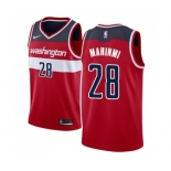 Men's Nike Washington Wizards #28 Ian Mahinmi Swingman Red Road NBA Jersey - Icon Edition