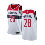 Men's Nike Washington Wizards #28 Ian Mahinmi Swingman White Home NBA Jersey - Association Edition