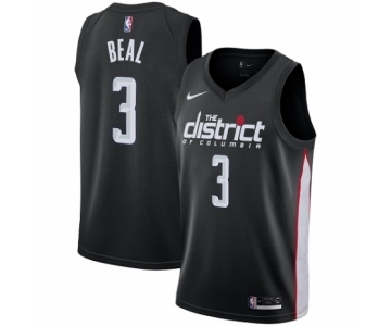 Men's Nike Washington Wizards #3 Bradley Beal Authentic Black NBA Jersey - City Edition