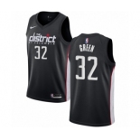 Men's Nike Washington Wizards #32 Jeff Green Authentic Black NBA Jersey - City Edition