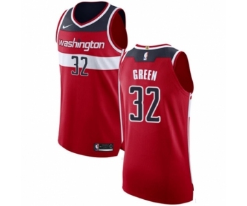 Men's Nike Washington Wizards #32 Jeff Green Authentic Red NBA Jersey - Icon Edition