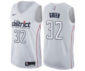 Men's Nike Washington Wizards #32 Jeff Green Authentic White NBA Jersey - City Edition