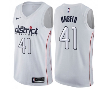 Men's Nike Washington Wizards #41 Wes Unseld Swingman White NBA Jersey - City Edition