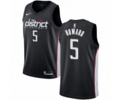 Men's Nike Washington Wizards #5 Juwan Howard Authentic Black NBA Jersey - City Edition