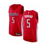 Men's Nike Washington Wizards #5 Juwan Howard Red Swingman Jersey - Earned Edition