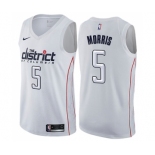 Men's Nike Washington Wizards #5 Markieff Morris Swingman White NBA Jersey - City Edition