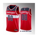 Men's Washington Wizards #00 Tristan Vukcevic Red 2023 Draft Icon Edition Stitched Jersey