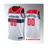 Men's Washington Wizards #00 Tristan Vukcevic White 2023 Draft Association Edition Stitched Jersey