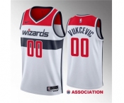 Men's Washington Wizards #00 Tristan Vukcevic White 2023 Draft Association Edition Stitched Jersey