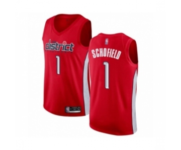 Men's Washington Wizards #1 Admiral Schofield Red Swingman Jersey - Earned Edition