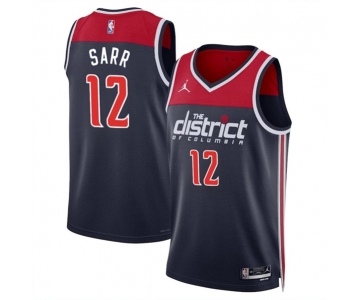 Men's Washington Wizards #12 Alexandre Sarr Navy Statement Edition Stitched Basketball Jersey