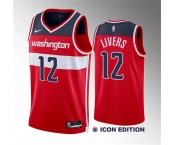 Men's Washington Wizards #12 Isaiah Livers Red Icon Edition Stitched Basketball Jersey