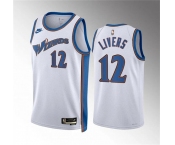 Men's Washington Wizards #12 Isaiah Livers White Classic Edition Stitched Basketball Jersey