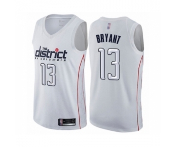 Men's Washington Wizards #13 Thomas Bryant Authentic White Basketball Jersey - City Edition