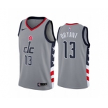 Men's Washington Wizards #13 Thomas Bryant Gray City Edition New Uniform 2020-21 Stitched Basketball Jersey