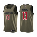 Men's Washington Wizards #13 Thomas Bryant Swingman Green Salute to Service Basketball Jersey