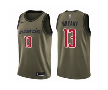 Men's Washington Wizards #13 Thomas Bryant Swingman Green Salute to Service Basketball Jersey