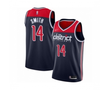 Men's Washington Wizards #14 Ish Smith Authentic Navy Blue Finished Basketball Jersey - Statement Edition