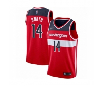 Men's Washington Wizards #14 Ish Smith Authentic Red Basketball Jersey - Icon Edition