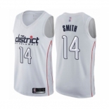 Men's Washington Wizards #14 Ish Smith Authentic White Basketball Jersey - City Edition