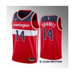 Men's Washington Wizards #14 Landry Shamet Red 2023 Draft Icon Edition Stitched Jersey