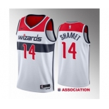 Men's Washington Wizards #14 Landry Shamet White 2023 Draft Association Edition Stitched Jersey