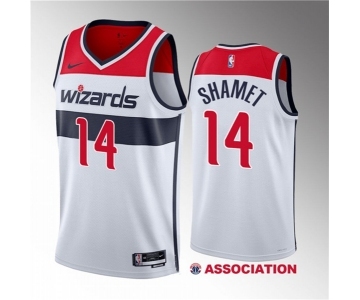 Men's Washington Wizards #14 Landry Shamet White 2023 Draft Association Edition Stitched Jersey