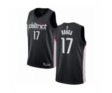 Men's Washington Wizards #17 Isaac Bonga Authentic Black Basketball Jersey - City Edition