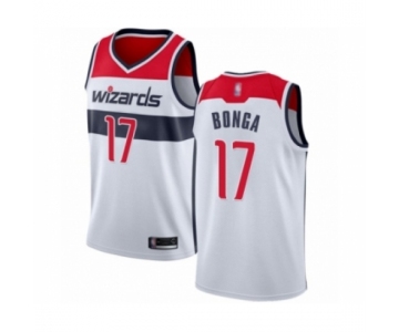 Men's Washington Wizards #17 Isaac Bonga Authentic White Basketball Jersey - Association Edition