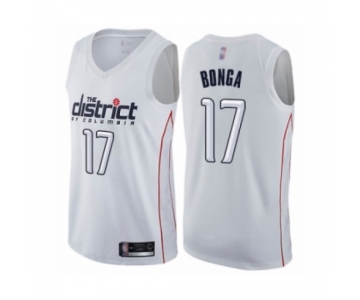 Men's Washington Wizards #17 Isaac Bonga Authentic White Basketball Jersey - City Edition