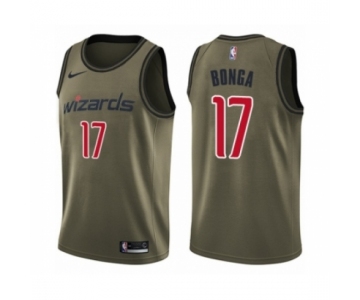 Men's Washington Wizards #17 Isaac Bonga Swingman Green Salute to Service Basketball Jersey