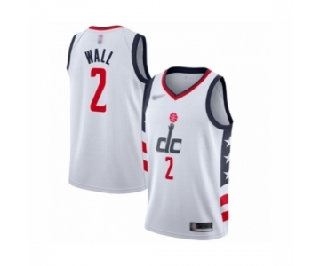 Men's Washington Wizards #2 John Wall Swingman White Basketball Jersey 2019-20 City Edition