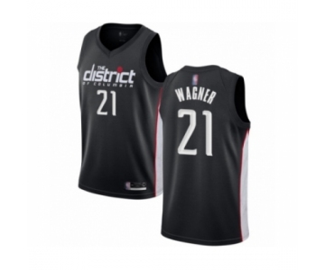 Men's Washington Wizards #21 Moritz Wagner Authentic Black Basketball Jersey - City Edition