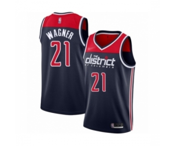 Men's Washington Wizards #21 Moritz Wagner Authentic Navy Blue Finished Basketball Jersey - Statement Edition