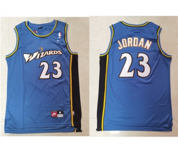 Men's Washington Wizards #23 Michael Jordan Blue Swingman Stitched Basketball Jersey