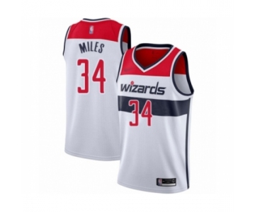 Men's Washington Wizards #34 C.J. Miles Authentic White Basketball Jersey - Association Edition