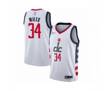 Men's Washington Wizards #34 C.J. Miles Swingman White Basketball Jersey 2019-20  City Edition