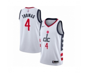 Men's Washington Wizards #4 Isaiah Thomas Swingman White Basketball Jersey 2019-20  City Edition