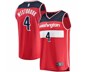 Men's Washington Wizards #4 Russell Westbrook Fanatics Branded Red 2020-21 Fastbreak Replica Jersey