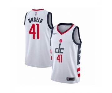 Men's Washington Wizards #41 Wes Unseld Swingman White Basketball Jersey 2019-20 City Edition