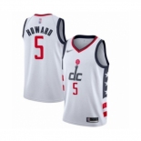 Men's Washington Wizards #5 Juwan Howard Swingman White Basketball Jersey 2019-20 City Edition