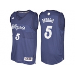 Men's Washington Wizards #5 Markieff Morris Navy Blue 2016 Christmas Day NBA Swingman Jersey