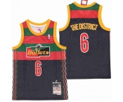 Men's Washington Wizards #6 The District Navy NBA Remix Jersey