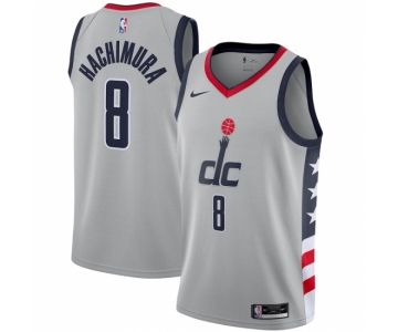 Men's Washington Wizards #8 Rui Hachimura Nike Gray 2020-21 Swingman Player Jersey