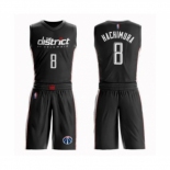 Men's Washington Wizards #8 Rui Hachimura Swingman Black Basketball Suit Jersey - City Edition