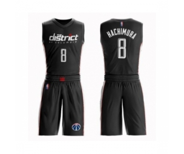 Men's Washington Wizards #8 Rui Hachimura Swingman Black Basketball Suit Jersey - City Edition