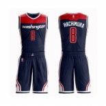 Men's Washington Wizards #8 Rui Hachimura Swingman Navy Blue Basketball Suit Jersey Statement Edition